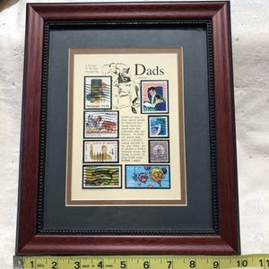 NWOT ~ Stamps collection & Poem picture frame